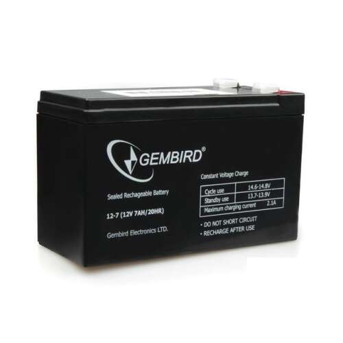 Bateria UPS Gembird Enegenie BAT-12V7AH 12V 7AH, uszczelniona bateria ładowalna, 12-7 (12V 7AH/20HR)