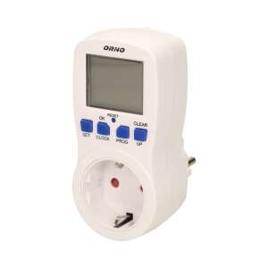 Orno OR-PRE-409(GS) digital timer, white, with blue buttons - Timer Switch