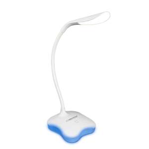 LED настолна лампа Esperanza ELD105W MIMOSA USB 5500K бяла, гъвкава ръка, филтър за защита на очите, 3 нива на яркост, нощна светлина - Esperanza Настолна лампа