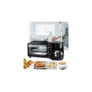 3 v 1 raňajková stanica s hriankovačom, rúrou a kávovarom. Robí toast, varí jedlo a pripravuje kávu - Mini kuchyne