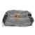 Purlov black and grey dog bed in plastic packaging.