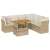 vidaXL 7 részes bézs polyrattan kerti ülőgarnitúra állítható asztallal