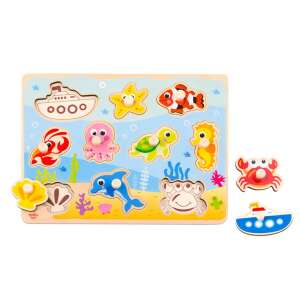 Tooky Toy Tengeri Állatos Fa Puzzle - 10 db 110087819 - Babajáték