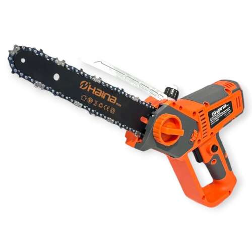 Haina HM-1397 8 hüvelykes elektromos láncfűrész fehér háttérrel