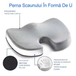 Perna ortopedică Arvada ErgoSupport cu design ergonomic, husă respirabilă și spumă cu memorie 3D pentru confort și susținere optimă a posturii - Decorațiuni