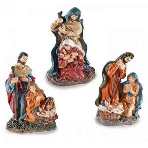 Betlehemi Szent család szobor 10x6,5 cm - 3-féle 110115285 - Nonbrand Karácsonyi dekoráció