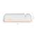 Fiskars Roll-Sharp knife sharpener, white with orange accents, side view with dimensions