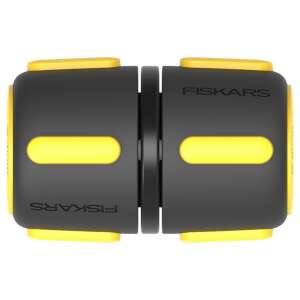 Złączka do węża Fiskars 9 mm (3/8), czarna i żółta, do łączenia węży ogrodowych - Fiskars