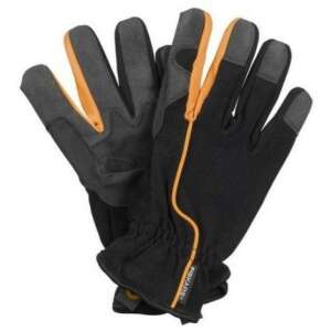 Fiskars garden work gloves, size 10, black with orange accents - Work Safety