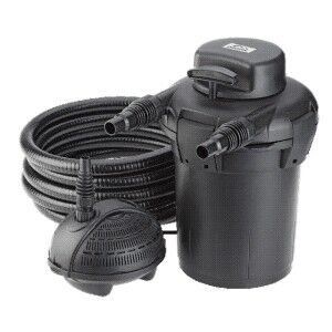Pontec PondoPress 5000 pond filter set with UVC, pump, and hose for clear water - Pontec