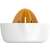 Fiskars Functional Form Citrus Juicer, orange and white, front view