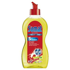 Somat Rinser Extra Dry Effect 500ml, agent de clătire pentru mașina de spălat vase cu lămâie și lime pentru vase strălucitoare - Produse pentru mașina de spălat