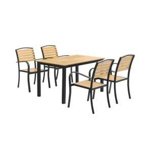 Hecht MONZA Gartenmöbel-Set mit Polywood-Tisch und Stühlen - Garten