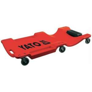 YATO Fekpad gurulós 100 cm, red, 6 wheels, ergonomic, plastic, workshop creeper, mechanic creeper, car repair creeper - Mechanic Chair