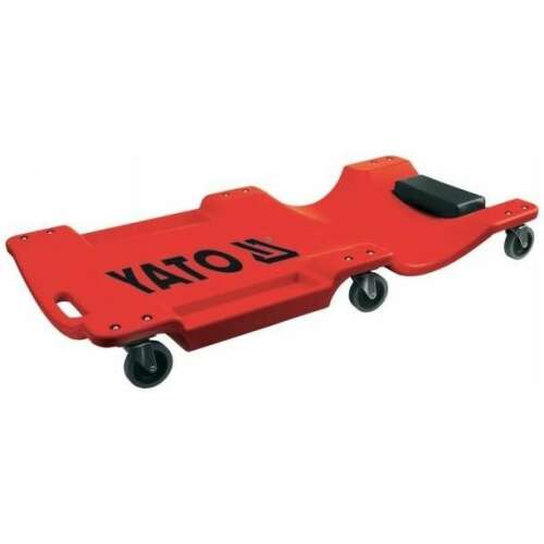 YATO Fekpad gurulós 100 cm, red, 6 wheels, ergonomic, plastic, workshop creeper, mechanic creeper, car repair creeper