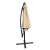 Pepita Havana beige cantilever patio umbrella folded