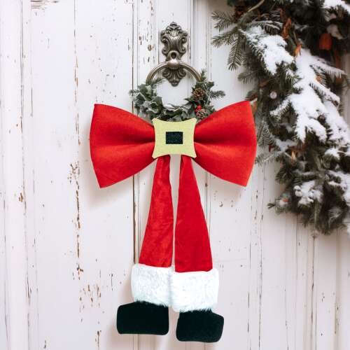 Karácsonyi dísz - masni, glitteres övcsattal - 25 x 40 cm (58949) 110138138