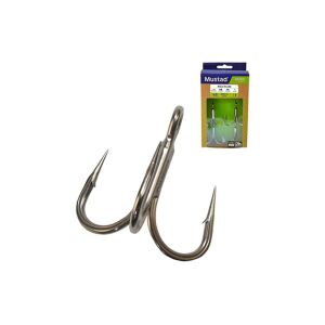 MUSTAD UN INLINE TREBLE - 5X STRONG TITAN STEEL 2/0 4DB/CS 147236376 - Horog, forgó, kapocs