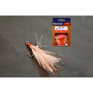 MUSTAD IN-LINE TRIPLE GRIP, RED TINSEL, 2 2DB/CSOMAG 147236557 - Horgászat