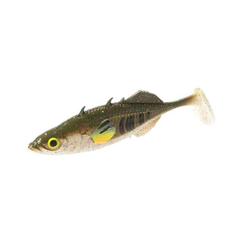 Mikado Real Fish Stickleback 5cm Green Pumpkin sügér horgászathoz - Gumicsali és twister
