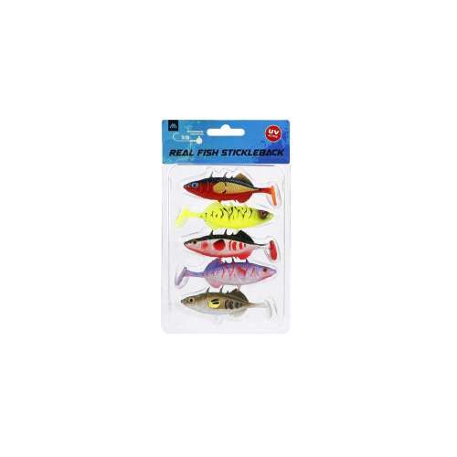 Mikado Real Fish Stickleback 8cm Mix - Puha csalik - Gumicsali és twister