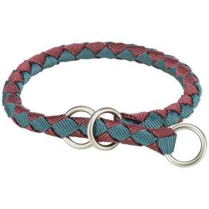 Trixie Cavo Stop-the-pull Collar - fonott nyakörv (sangria málna/petrol kék) kutyák részére (S-M) 35-41/Ø12mm 110139878 - Trixie