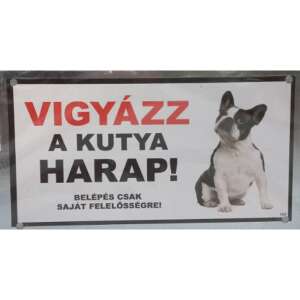 Kutyatábla -fém, (francia bulldog) 9x13cm 110140610 - Jelölés & Figyelmeztetés
