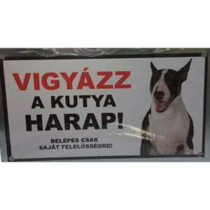 Kutyatábla - műanyag  (bullterrier) 9x13cm 110140663 - Jelölés & Figyelmeztetés