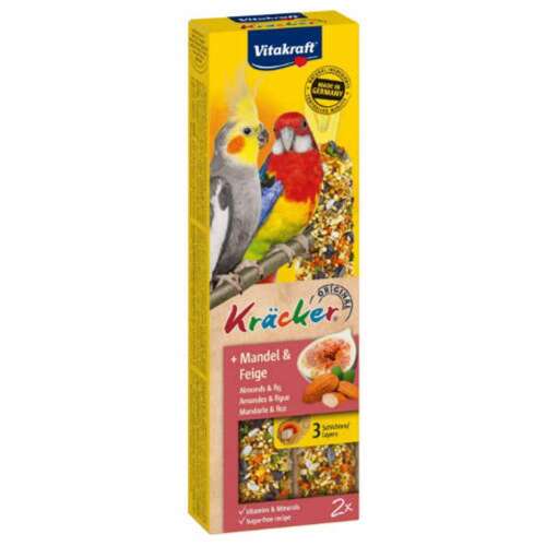Vitakraft Kracker Dupla Rúd (mandula & füge) – kiegészítő eleség nagypapagáj részére (180g) 110140814