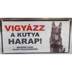 Kutyatábla - fém (németjuhász ordas) 9x13cm 110140902 - Jelölés & Figyelmeztetés