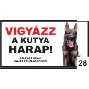 Kutyatábla - fém (németjuhász ordas) 20x40cm 110140905 - Jelölés & Figyelmeztetés