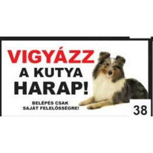 Kutyatábla - fém (sheltie) 9x13cm 110140991 - Jelölés & Figyelmeztetés