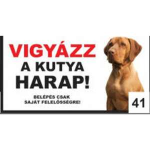 Kutyatábla - fém (magyar vizsla) 20x40cm 110141002 - Jelölés & Figyelmeztetés