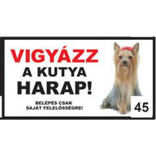 Kutyatábla - fém (yorkshire terrier) 9x13cm 110142199