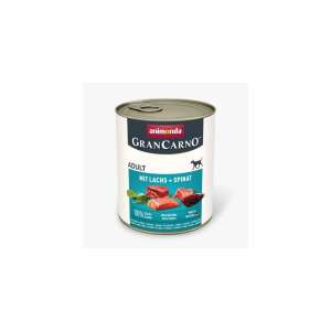 Animonda GranCarno salmon + spinach Adult (lazac, spenót) konzerv - Felnőtt kutyák részére (800g) 110141103 - Animonda