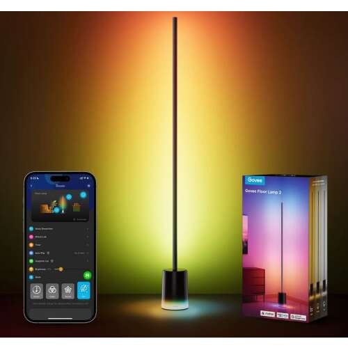 Lampă de podea Govee RGBICWW 2 H607C cu control prin aplicație și ambalaj