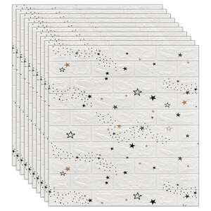 NEXTLY Plăci tapet autoadezive 3D, model stea, set de 10 bucăți - Wallpaper