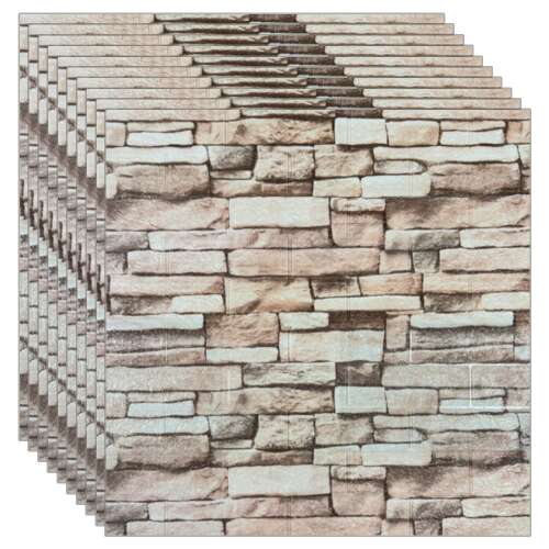 NEXTLY 3D tégla tapéta csempe - 10 darabos öntapadós falpanel készlet