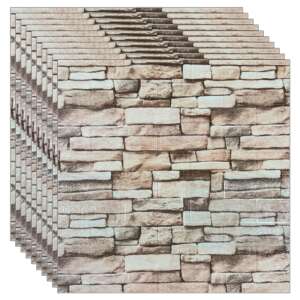 NEXTLY 3D Тапети за тухли - Комплект от 20 броя - Самозалепващи се стенни панели - Строителство и обновяване