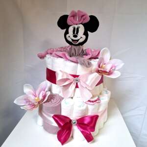 Mickey egér pelenkatorta, 2-5 kg pelenkatorony, babaváró csomag, kelengye