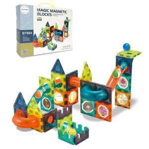 Mágneses kit golyópálya 66 részes 110155634 - Golyópálya