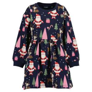 Blue Seven Weihnachtskleid für Mädchen, Größe 104cm, mit Weihnachtsmann- und Rentier-Muster - Babys & Toddler