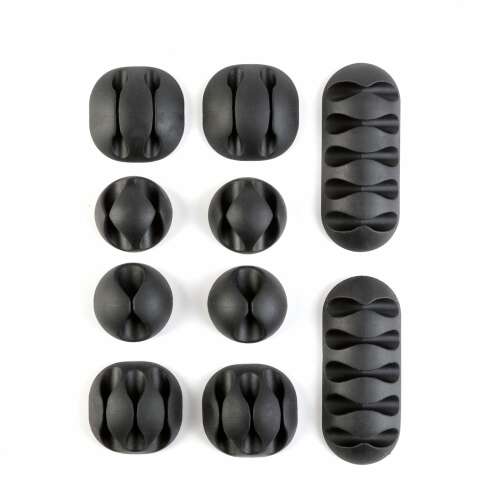 Bewello Delight Vezeték rögzítő szett - öntapadós - fekete - 10 db / csomag 05557 110251949
