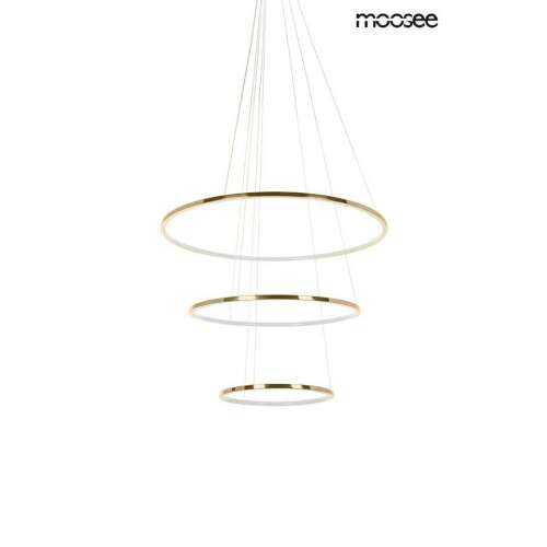 MOOSEE RING SLIM S arany függőlámpa, három gyűrű kaszkádszerűen - Moosee