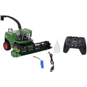 Diaľkovo ovládaný kombajn hračka s funkciou dymu, zelená a čierna, s diaľkovým ovládaním - Autá a vozidlá