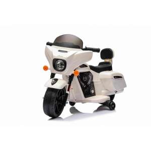 Biały motocykl elektryczny dla dzieci Indian Chopper, widok z przodu pod kątem - Ramiz Pojazd elektryczny