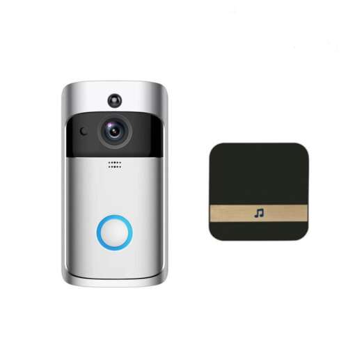 Sonerie video VIANS , Camera Video Smart, Wireless, 1080P HD, Motion Detection, Convorbire bidirectionala, Control aplicatie, argintie