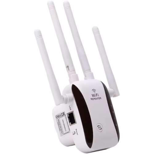 Powielacz sygnału WiFi NBKEY GT300 z 3 antenami, 300Mbps, 2,4GHz, Biały i Czarny