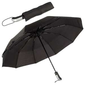 Fekete automatikus esernyő, nagy méret, unisex, szélálló, hordtáskával - Esernyő