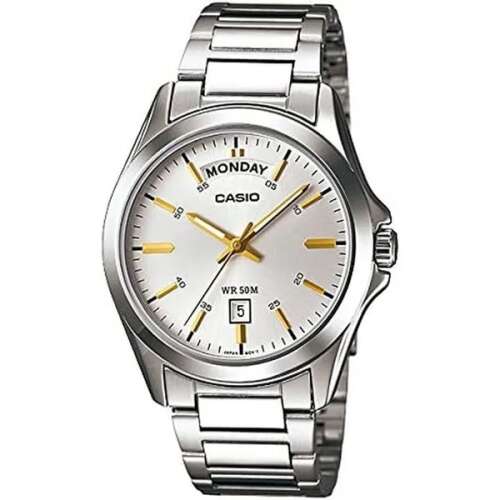 Casio pánske strieborné quartzové hodinky s funkciou dátumu WR50 110295218